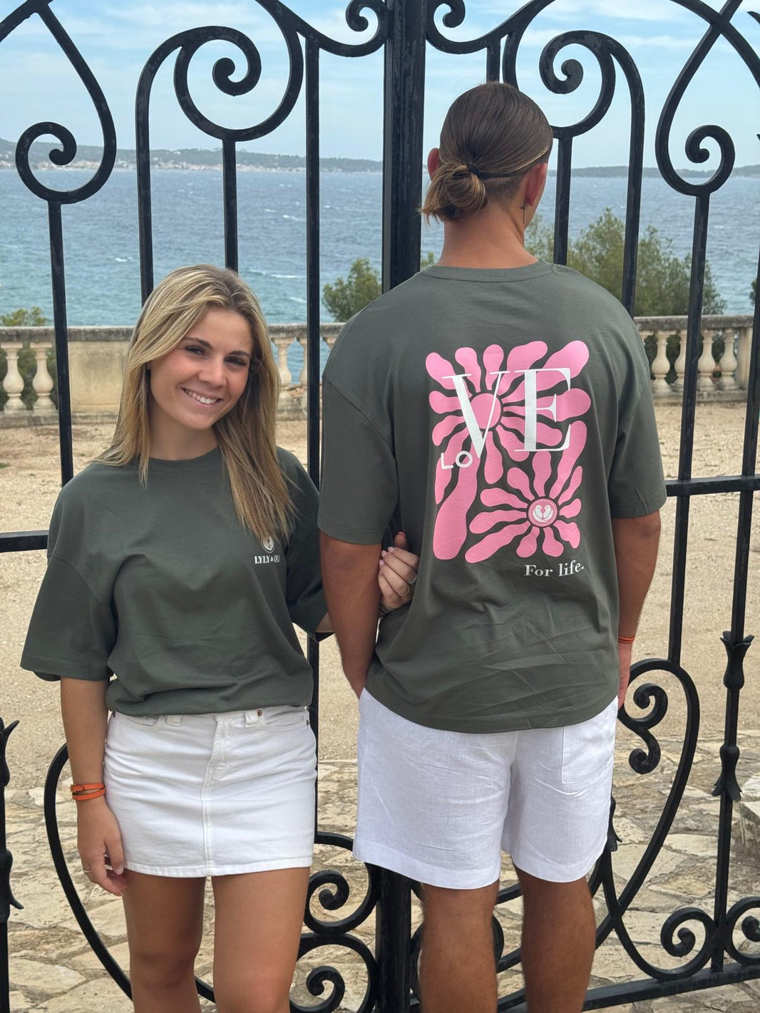 LOT DE 2 T-SHIRTS COUPLE "SUNNY" – COTON BIO OVERSIZE