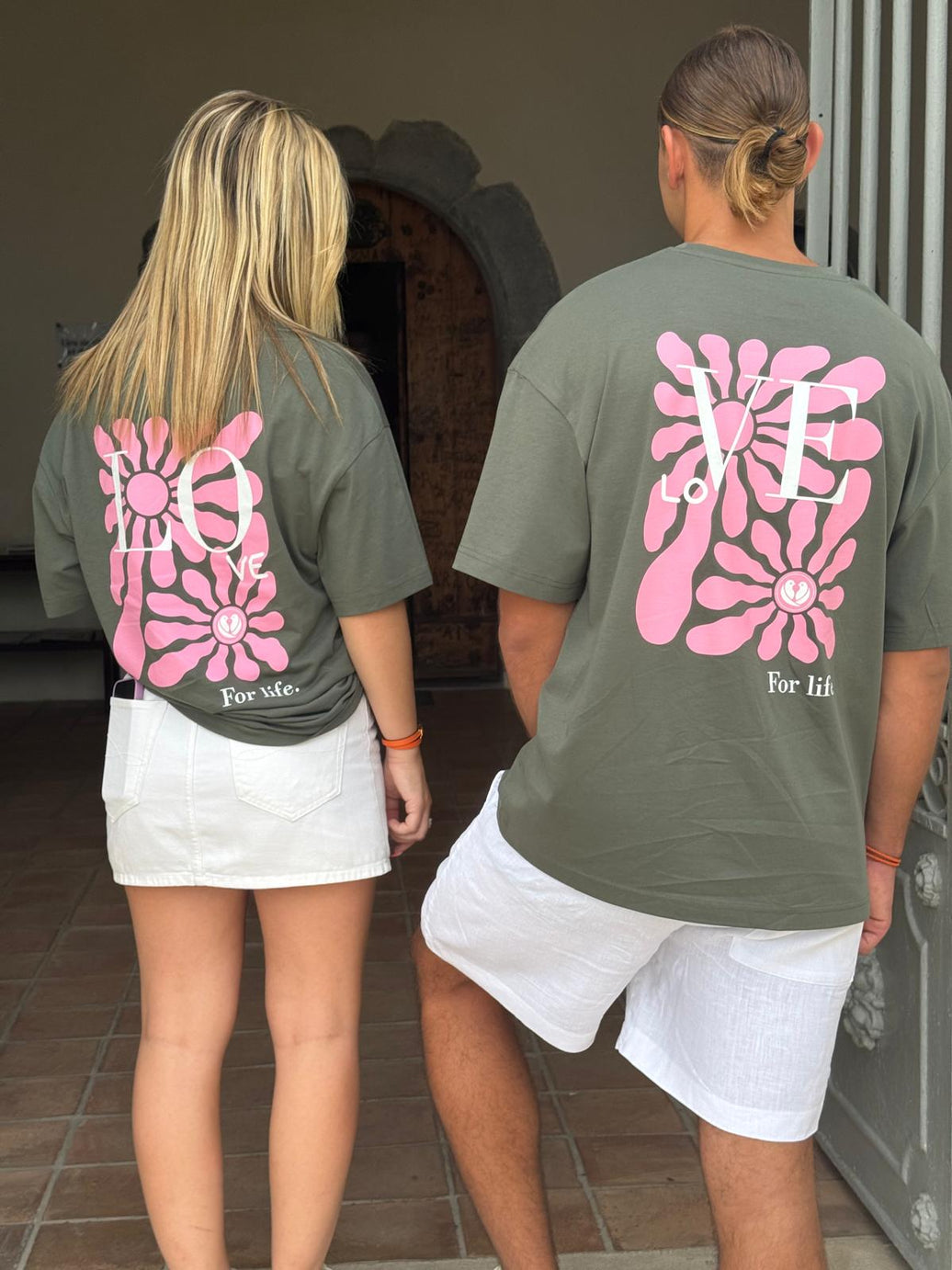 LOT DE 2 T-SHIRTS COUPLE "SUNNY" – COTON BIO OVERSIZE